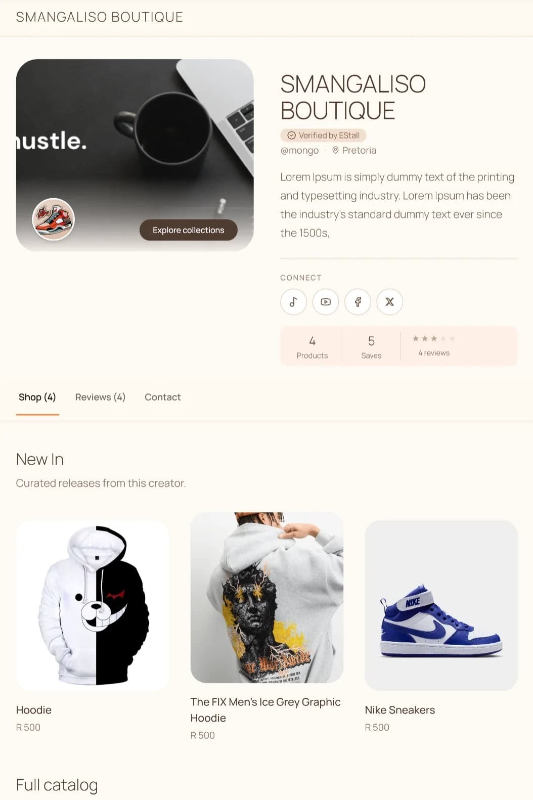 Soft Minimal storefront theme preview